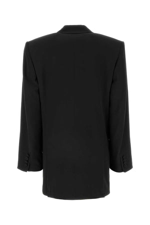 SAINT LAURENT Sophisticated Black Crepe Blazer for Women