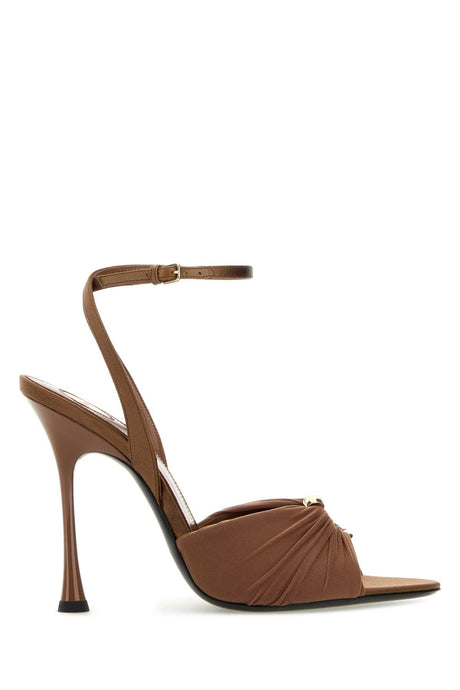 SAINT LAURENT Caramel Mini Heeled Sandals for Women