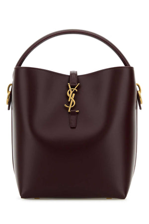 SAINT LAURENT Mini Bucket Handbag with Antiqued Metal Accents