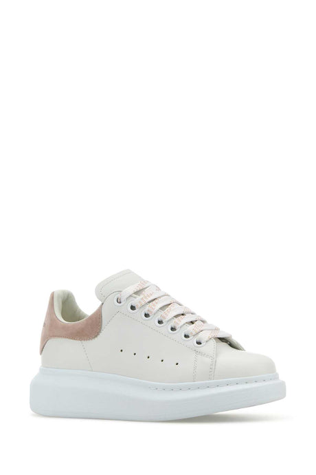 ALEXANDER MCQUEEN Chic Leather Sneakers with Powder Pink Accent