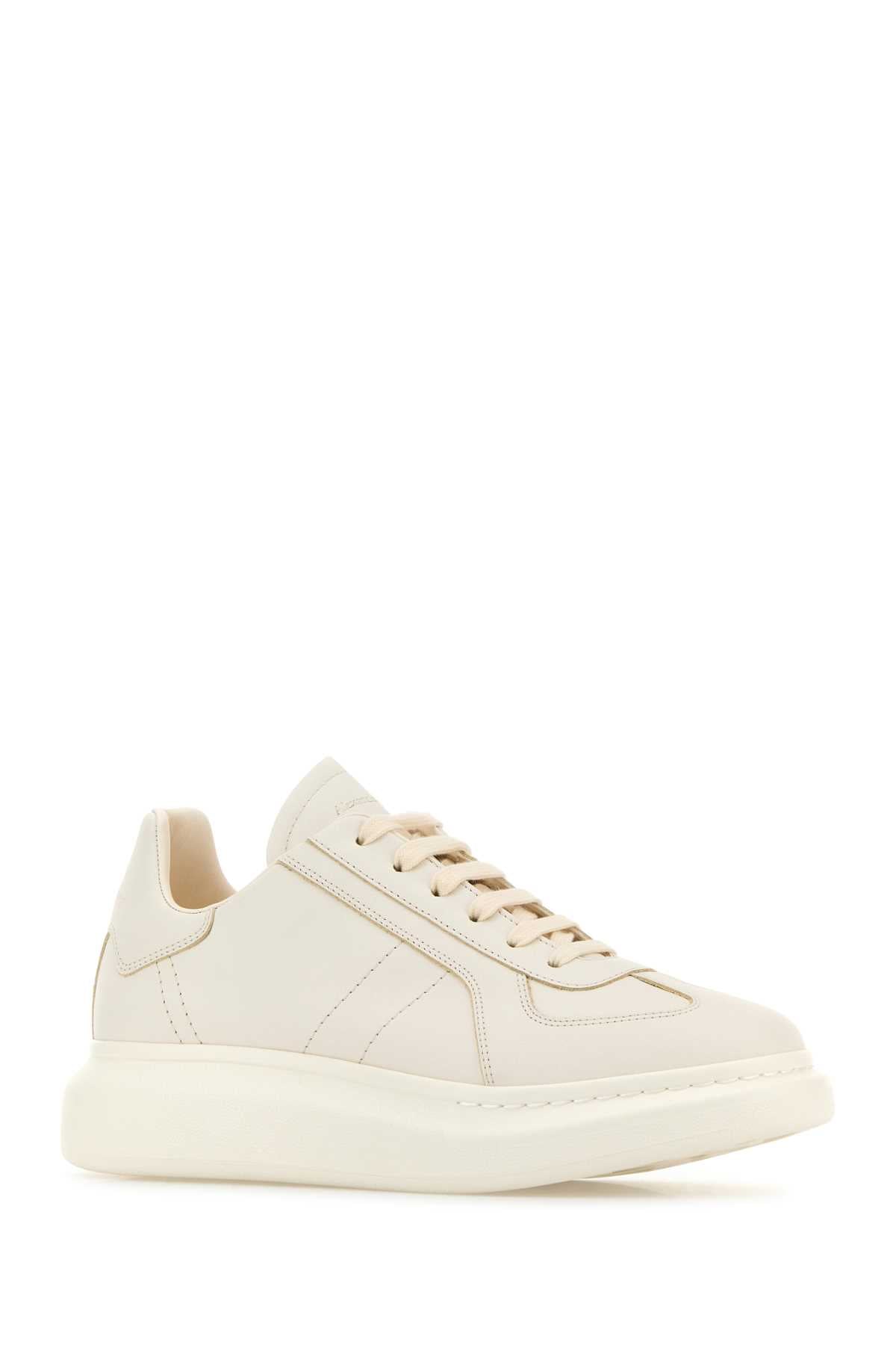 ALEXANDER MCQUEEN Classic White Leather Sneakers for Men