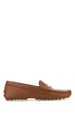 TOD'S Caramel Leather Loafers for Women