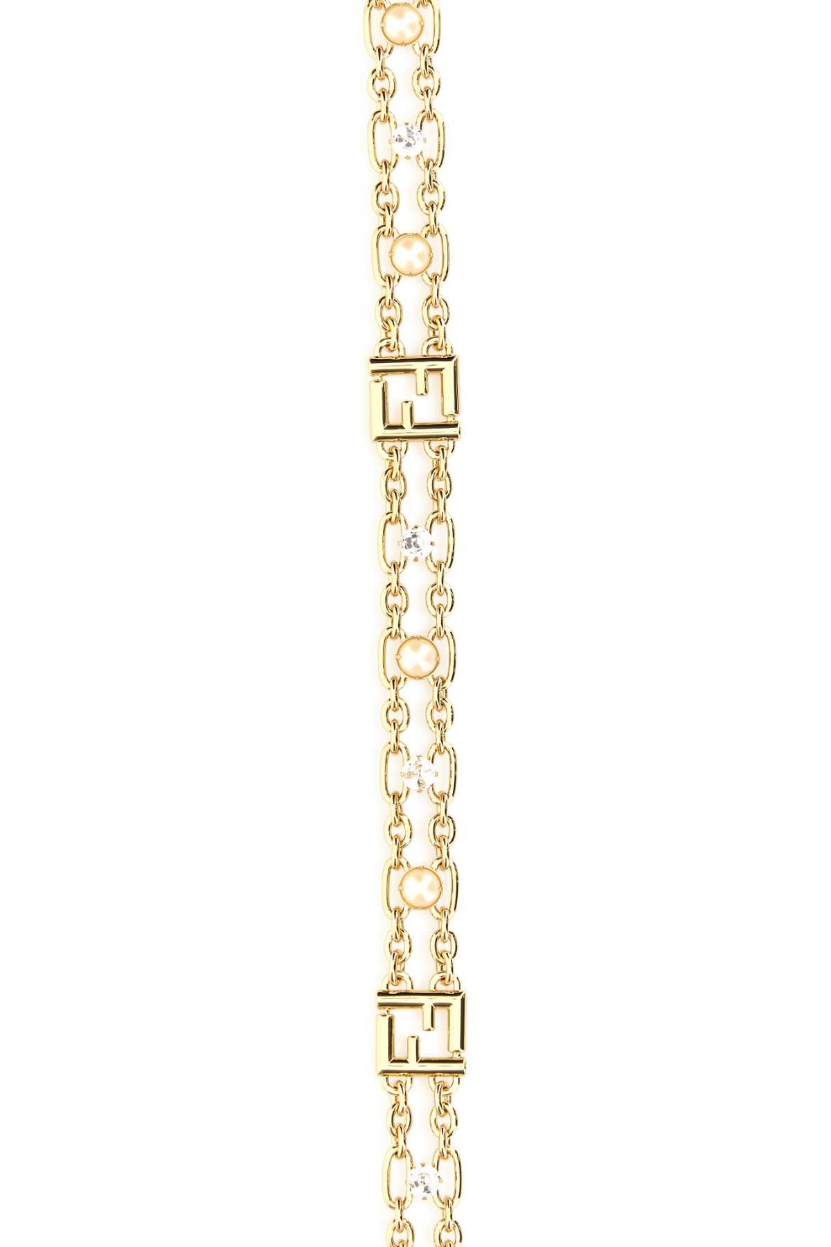 FENDI Golden Metal FF Mini Belt - Height 3 cm