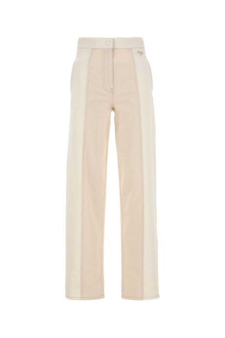 FENDI Ivory Denim Jeans for Women