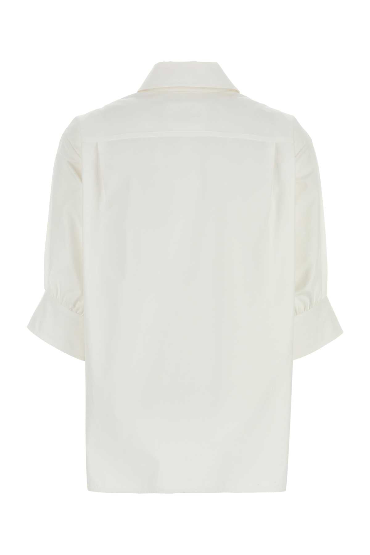 JIL SANDER Elegant Women's White Poplin Shirt