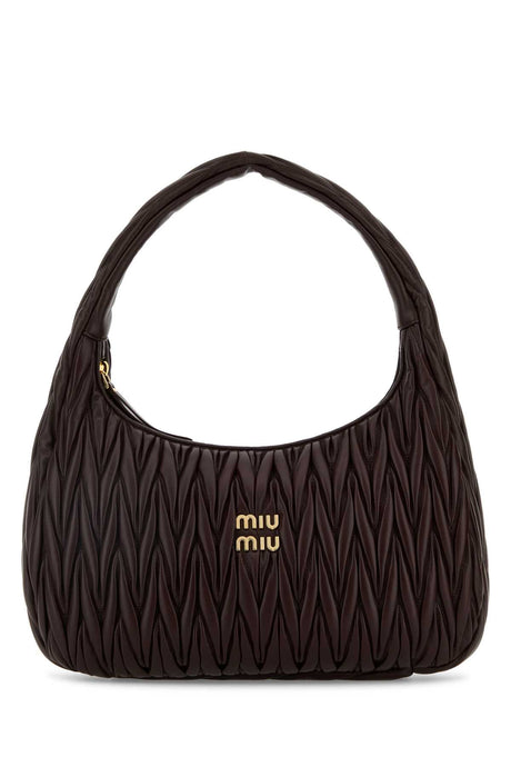 MIU MIU Mini Nappa Leather Wander Shoulder Handbag - 37 x 22 cm