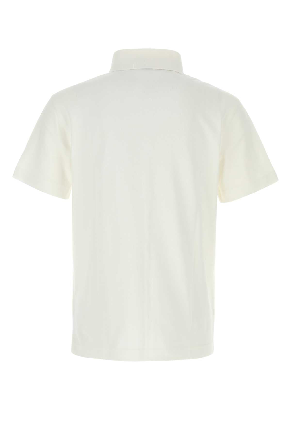 BURBERRY Classic White Pique Polo Shirt for Men