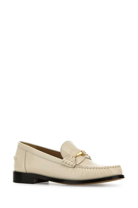 SALVATORE FERRAGAMO Ivory Leather Harry Loafers for Women