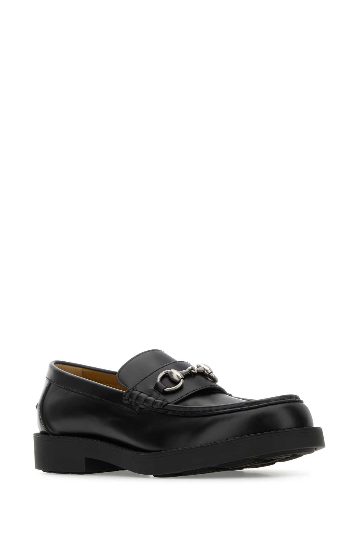 GUCCI Sophisticated Black Leather Loafers - Size Available