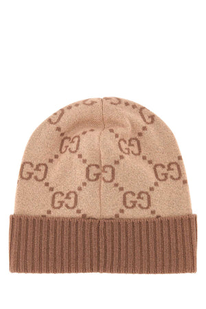 GUCCI Embroidered Cashmere Blend Beanie Hat - Unisex