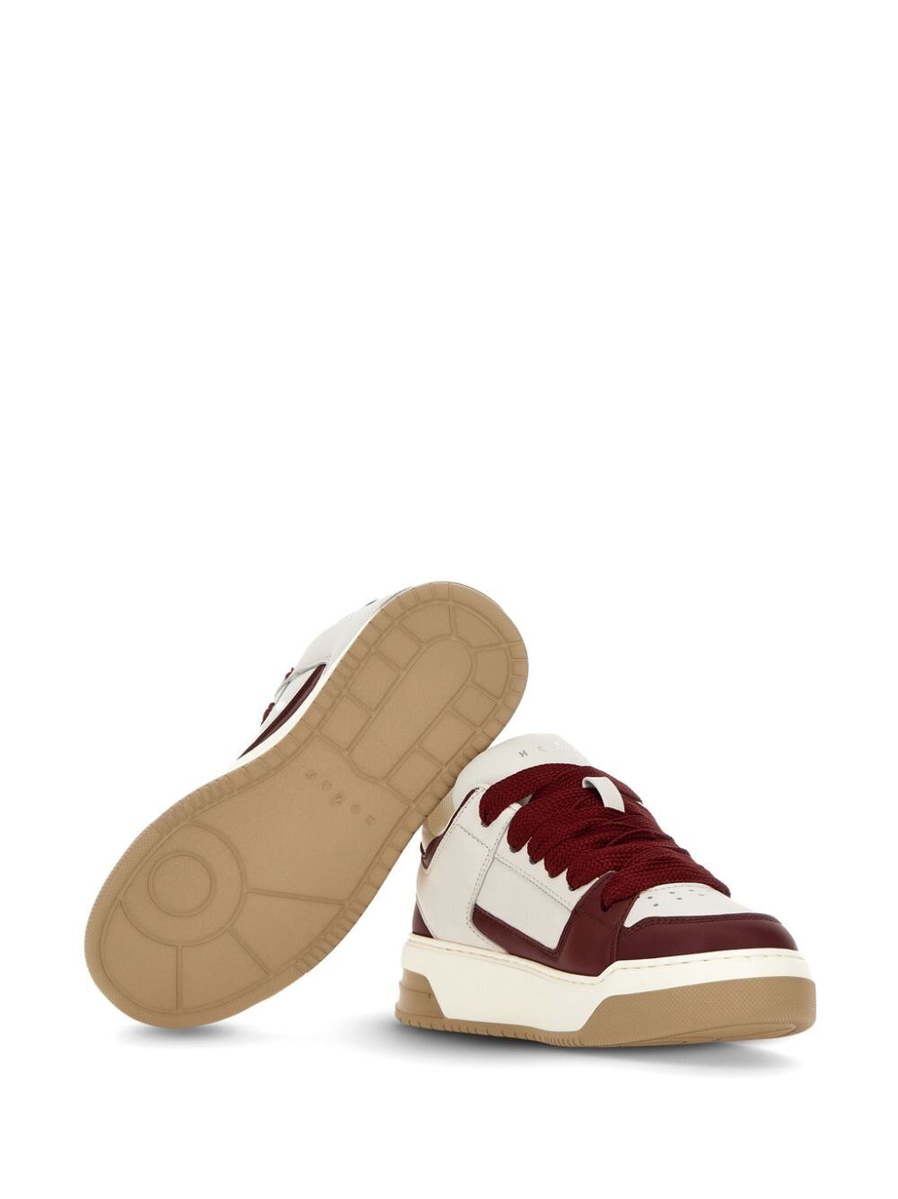 HOGAN Elegant Nude Leather Sneakers