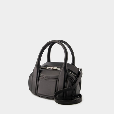 ALEXANDER WANG Chic Black Lamb Nappa Mini Shoulder Bag for Women SS24