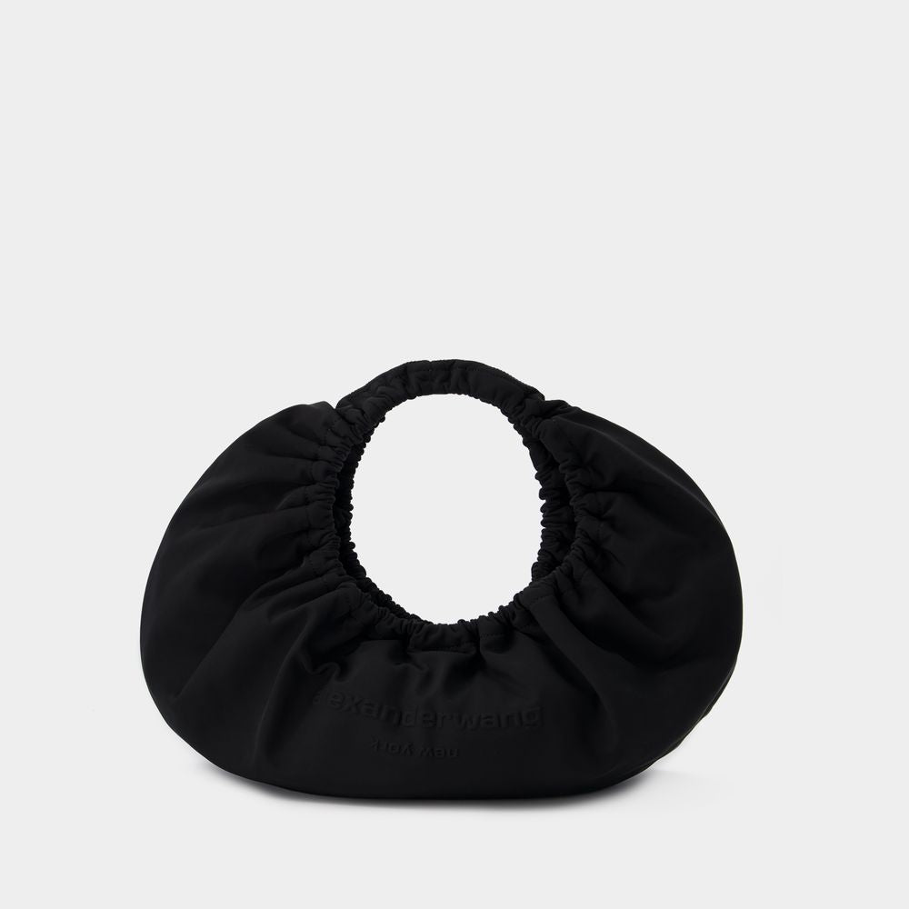 ALEXANDER WANG Chic Crescent Medium Black Shoulder Bag for Women, 39x10x45 cm