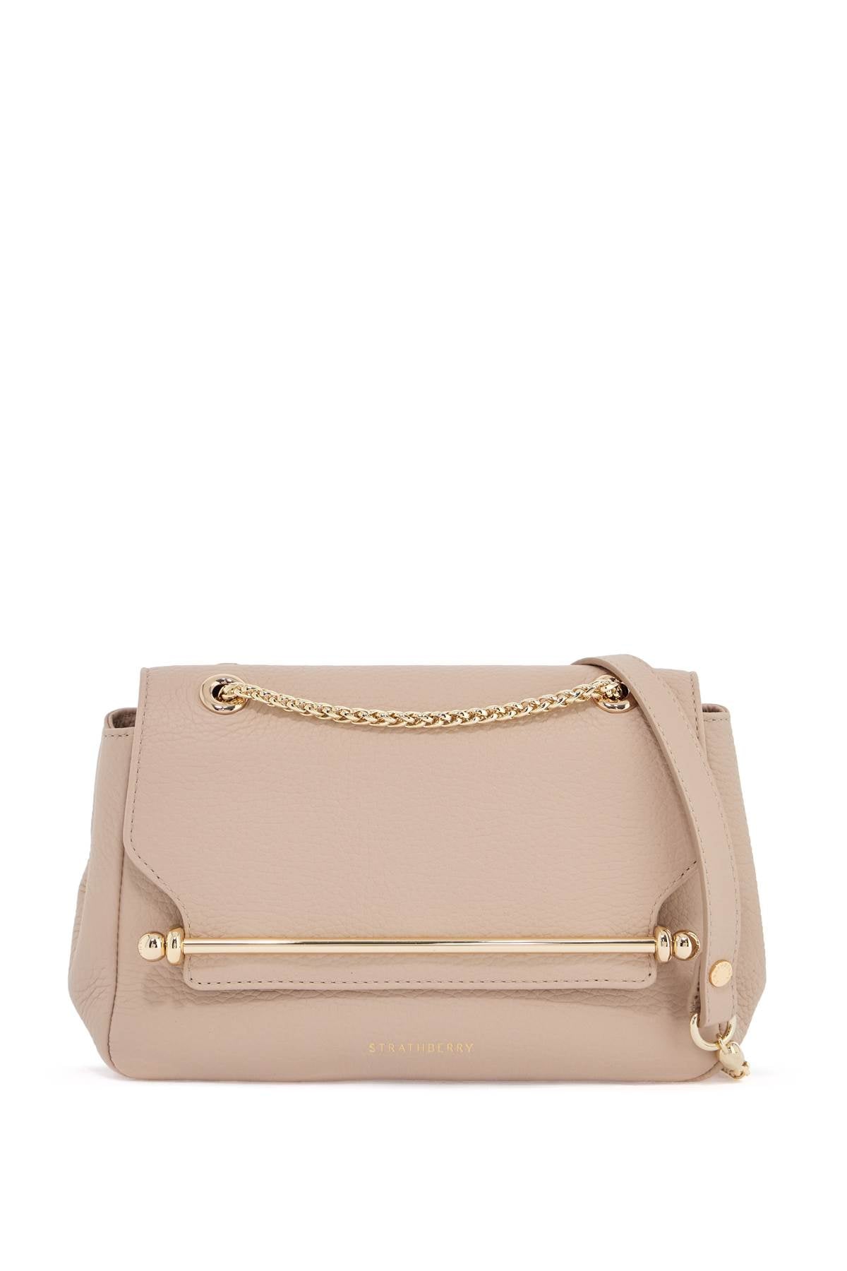 STRATHBERRY Mini Horizontal Handbag in Oat with Gold Metal Detail