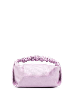 ALEXANDER WANG Lilac Satin Scrunchie Mini Handbag