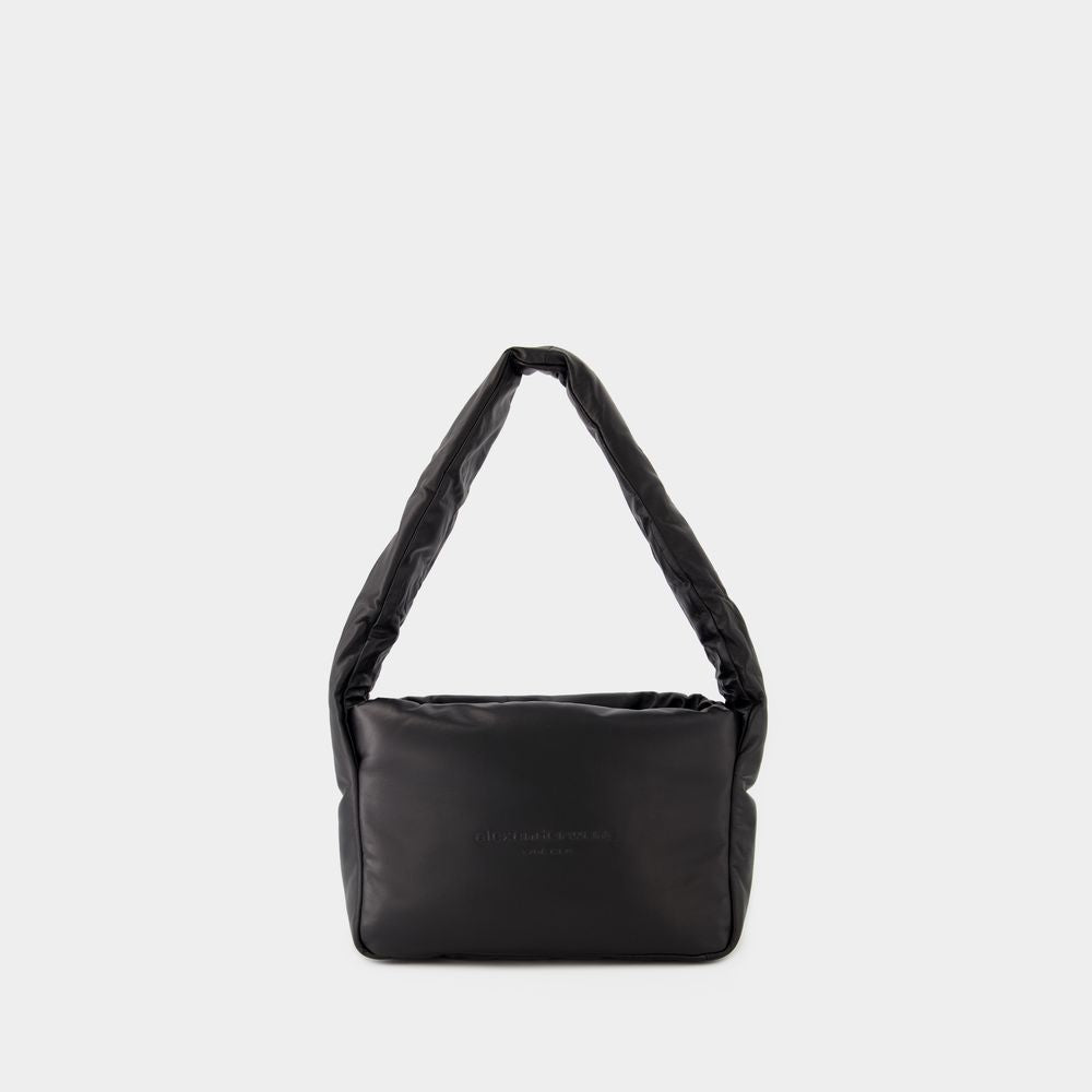 ALEXANDER WANG Chic City Puff Mini Shoulder Bag in Quilted Black Leather – FW23 Collection