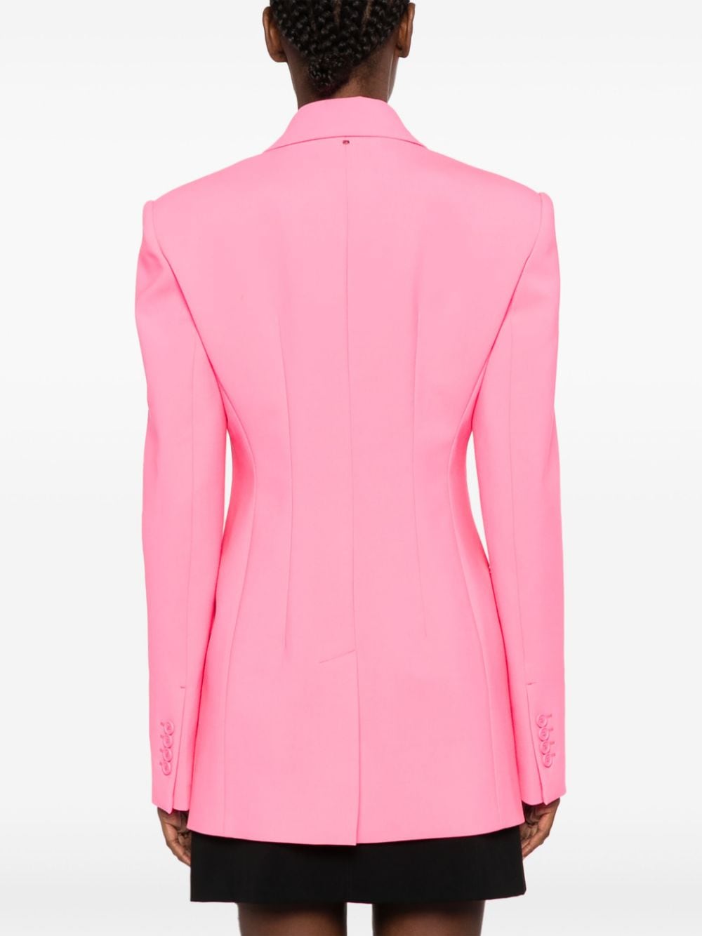 MAX MARA SPORTMAX Bubblegum Pink Wool Single-Breasted Jacket for Women