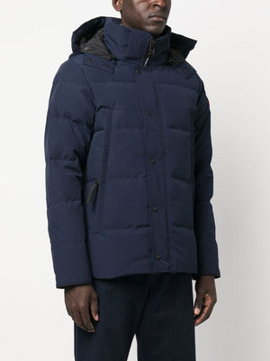 CANADA GOOSE Men's Grey Hooded Down Jacket for Cold Weather - FW24