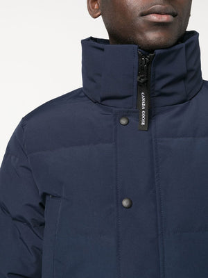 CANADA GOOSE Men's Grey Hooded Down Jacket for Cold Weather - FW24