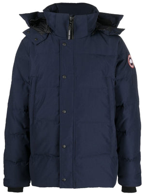 CANADA GOOSE Men's Grey Hooded Down Jacket for Cold Weather - FW24