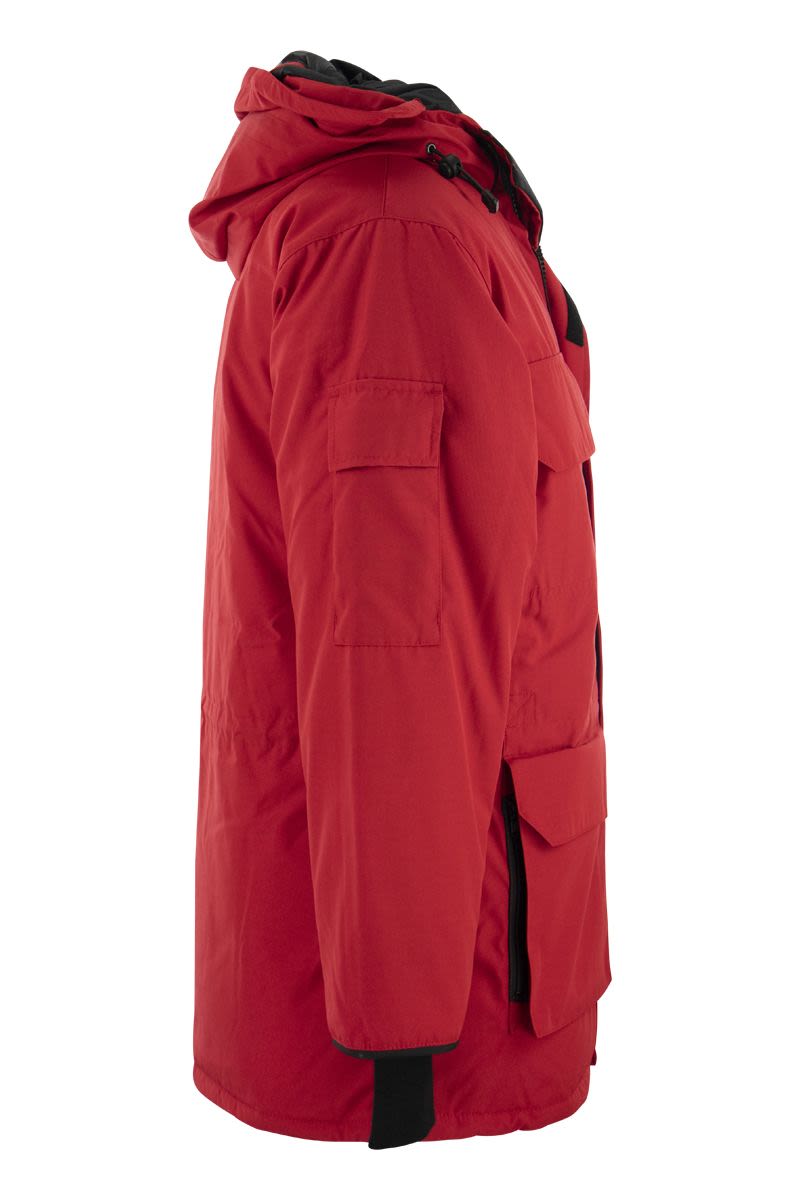CANADA GOOSE Red Parka Jacket for Extreme Weather Conditions - Men's Expedition Model
