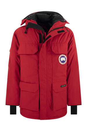 CANADA GOOSE Red Parka Jacket for Extreme Weather Conditions - Men's Expedition Model