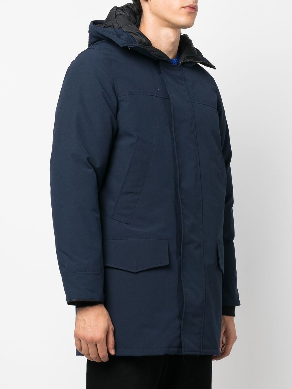 CANADA GOOSE Navy Hooded Parka Jacket for Men