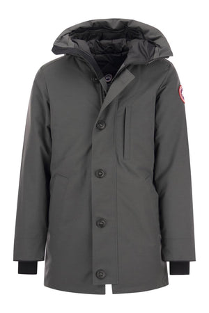 CANADA GOOSE Classic Grey Hooded Parka Jacket for Men