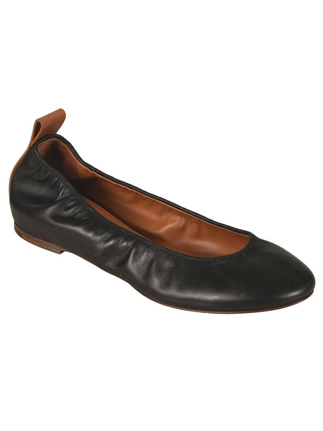 Lanvin Elegant Black Flat Shoes for Women - Size 10