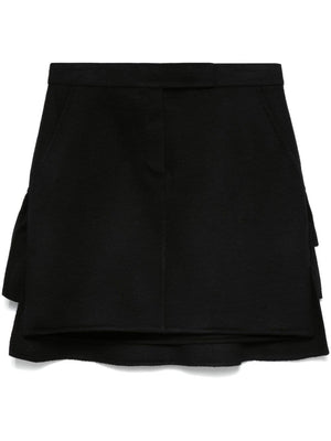 MAX MARA Chic High-Low Wool Skirt - Thigh-Length