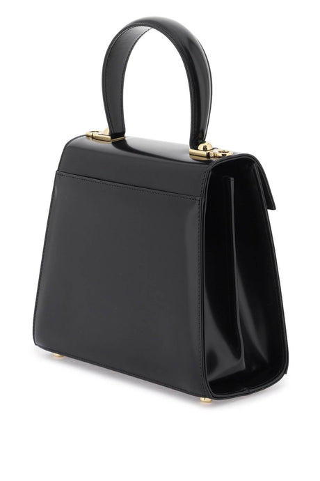 FERRAGAMO Iconic Brushed Leather Top Handle Handbag for Women