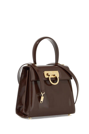 FERRAGAMO Iconic Top Handle Handbag (S) in Brown for Women - FW24 Collection