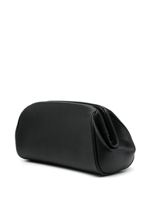 FERRAGAMO Sleek Black Leather Clutch for Women - SS24 Collection