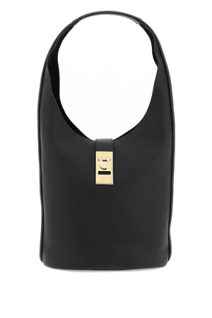 FERRAGAMO Stylish Black Leather Hobo Handbag for Women