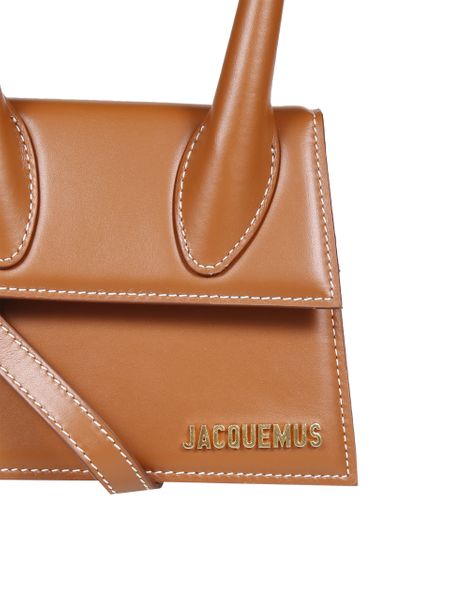 JACQUEMUS Brown Leather Carryover Handbag for Women