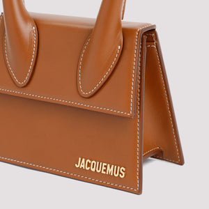 JACQUEMUS Brown Top-Handle Leather Crossbody Bag for Women - FW23