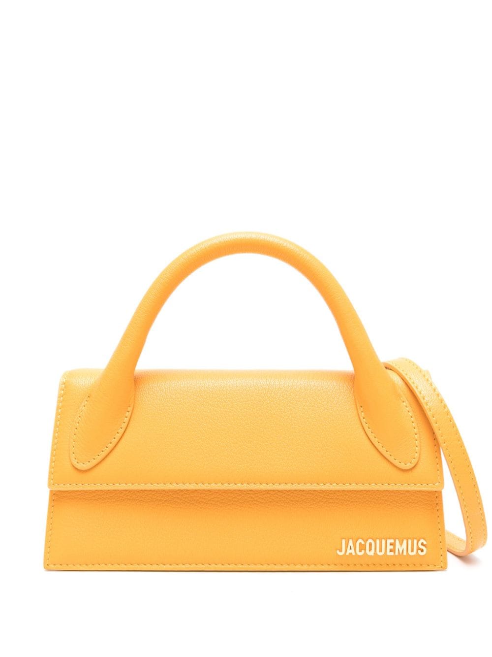 JACQUEMUS Mini Denim Leather Foldover Top Handbag