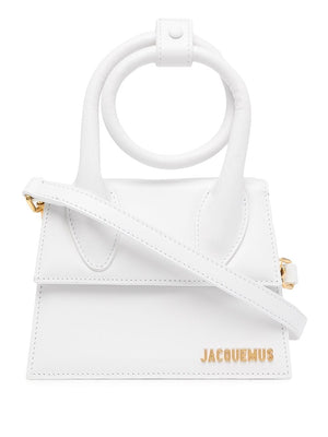 JACQUEMUS Stylish White Leather Mini Handbag for Women