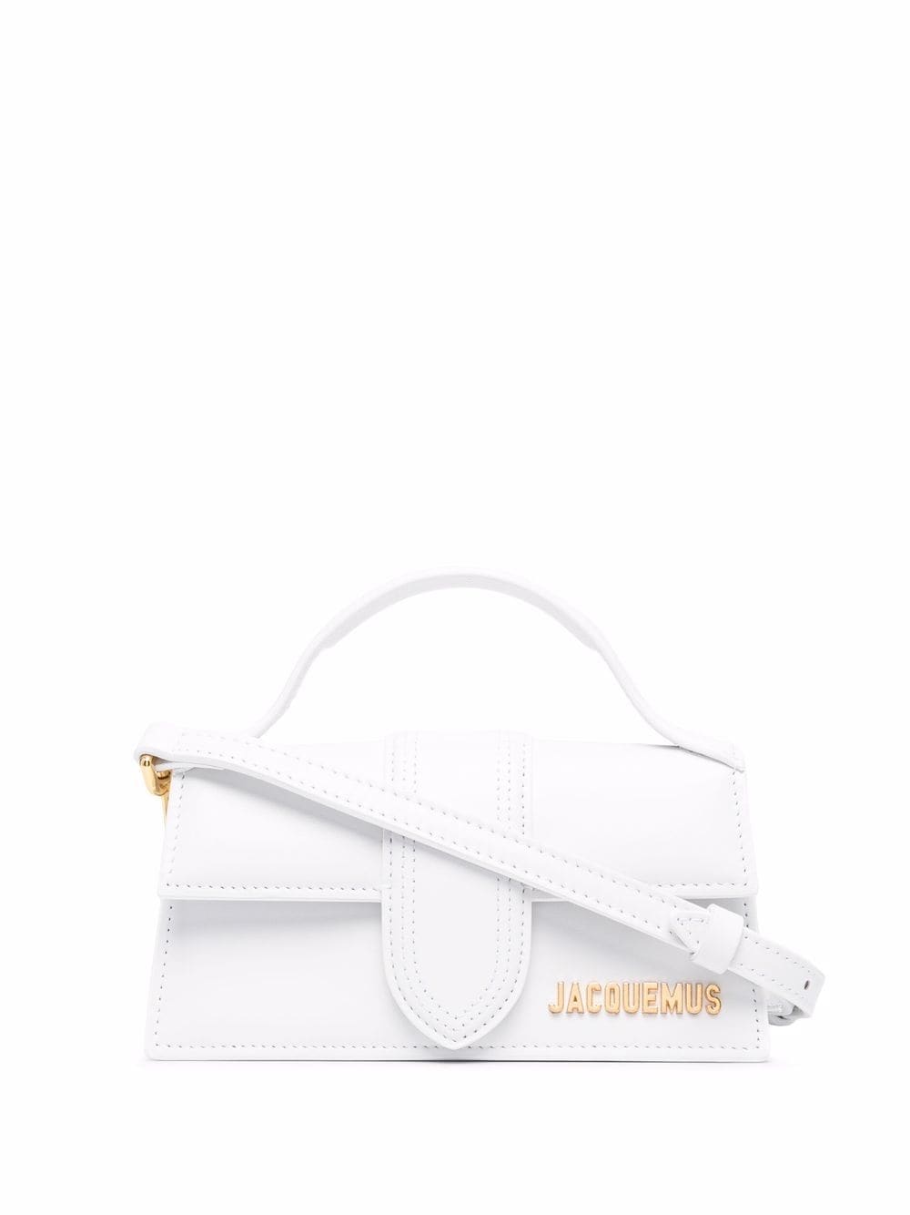 JACQUEMUS Mini Crocodile Effect Handbag with Gold Accents