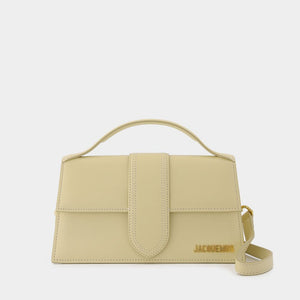 JACQUEMUS Structured Leather Handbag for Women in Tan Color