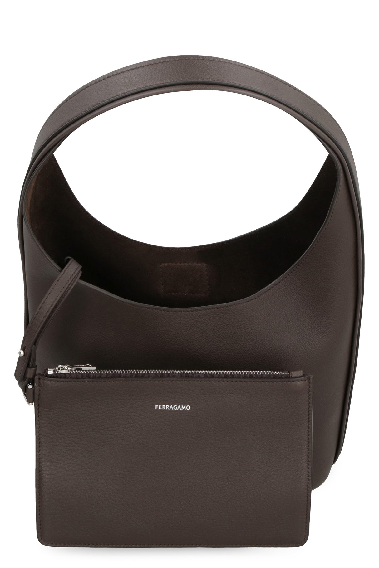 FERRAGAMO Luxurious Brown Leather Hobo Handbag for Stylish Women