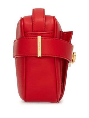 FERRAGAMO Stylish Red Shoulder Camera Case for Fashionable Women