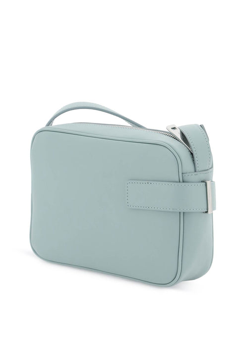 FERRAGAMO Smooth Leather Camera Handbag - Green, Women's Crossbody Bag (SS24)