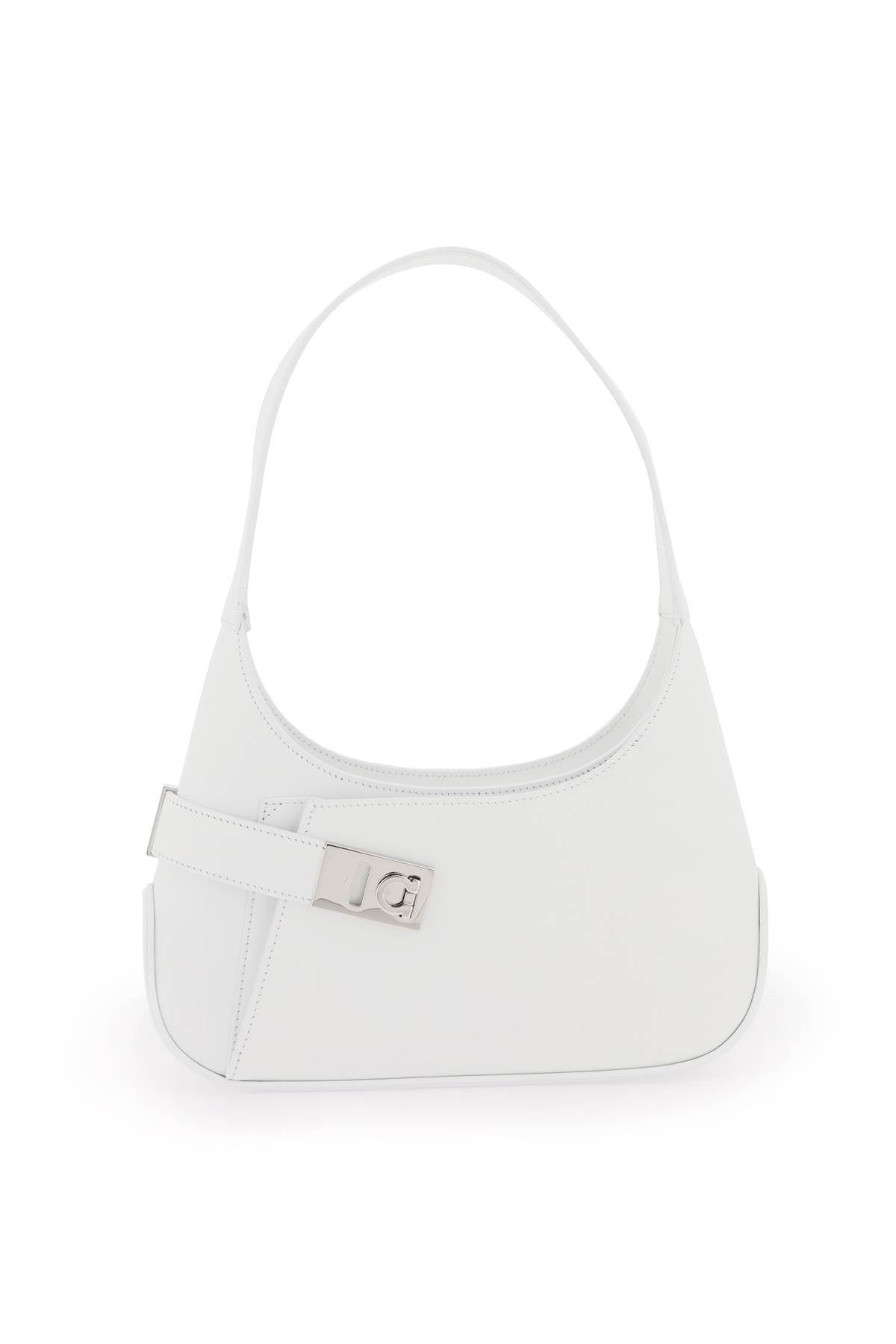 FERRAGAMO Elegant White Calf Leather Handbag for Women