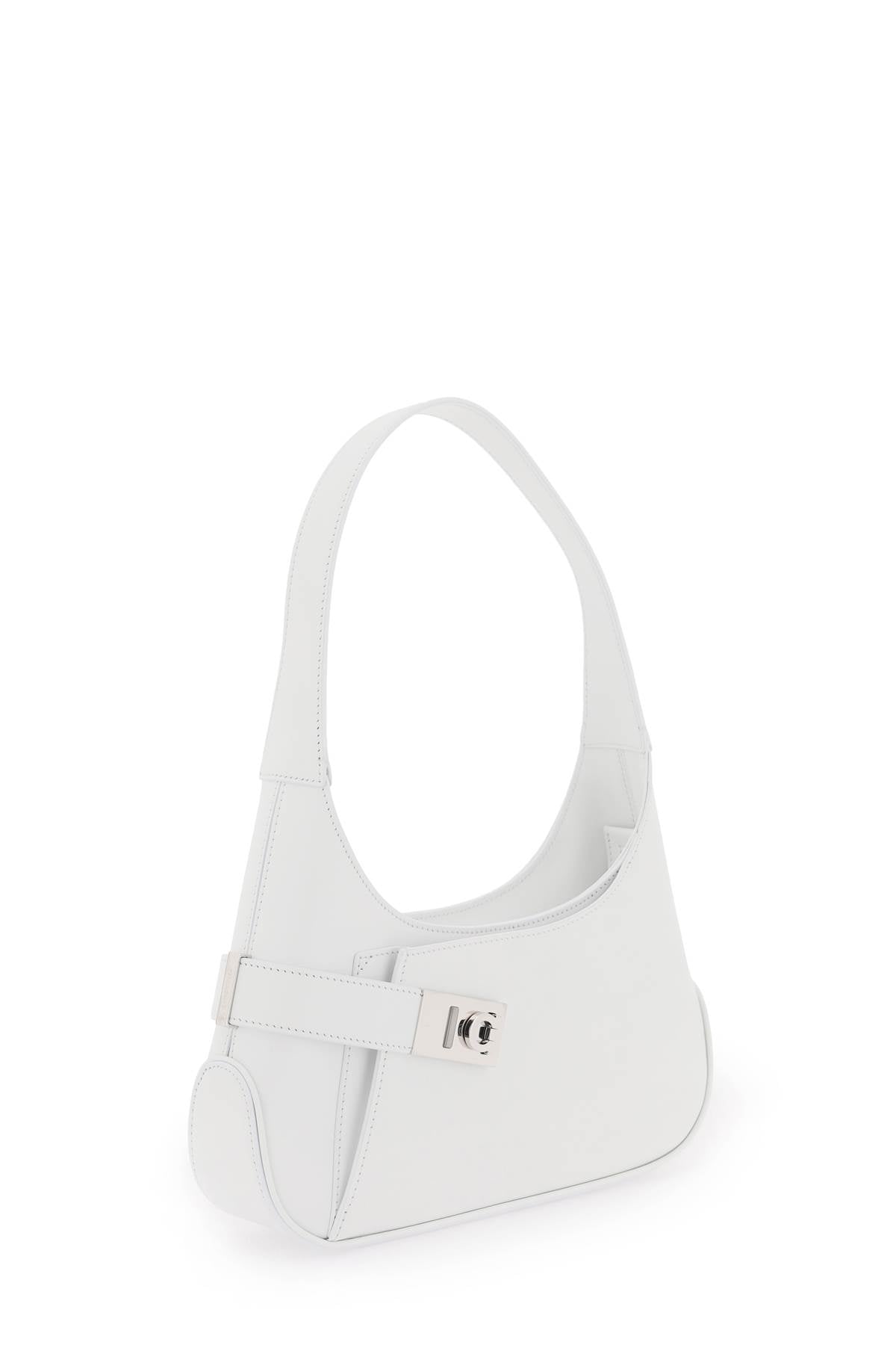 FERRAGAMO Elegant White Calf Leather Handbag for Women