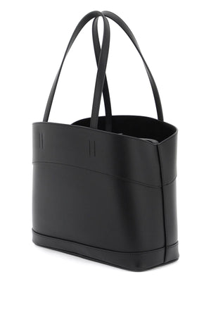 FERRAGAMO Charming Leather Tote Handbag with Gold Logo and Adjustable Closure