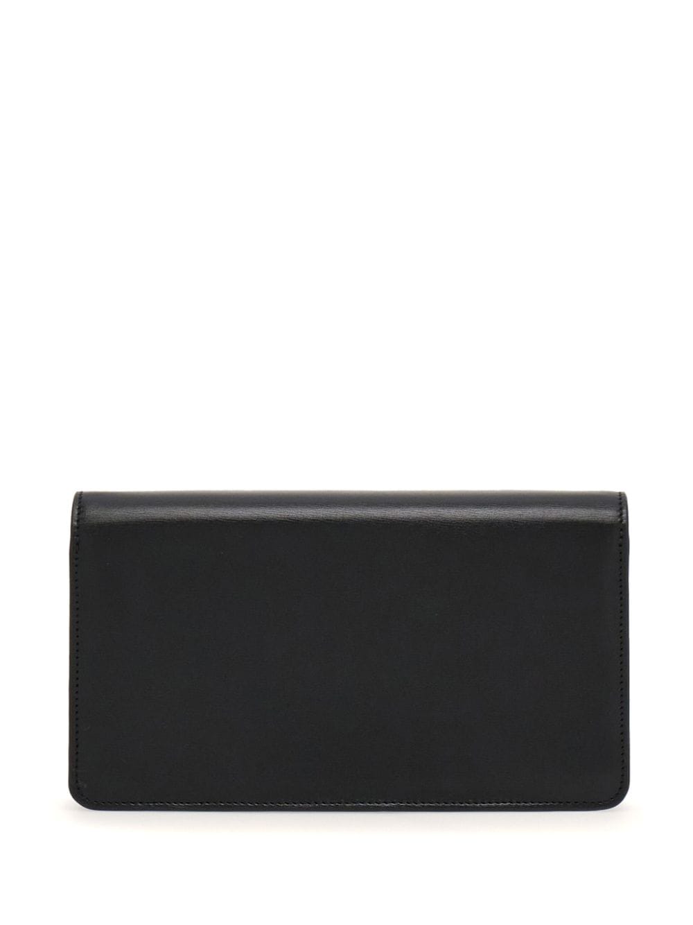 FERRAGAMO Gancini Hook Leather Wallet on Chain for Women - Black