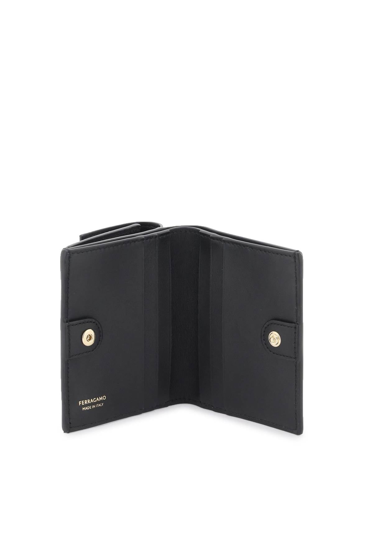 CHLOÉ Black Leather Wallet with Gancini Hook Closure - Women's Fashion Accessory