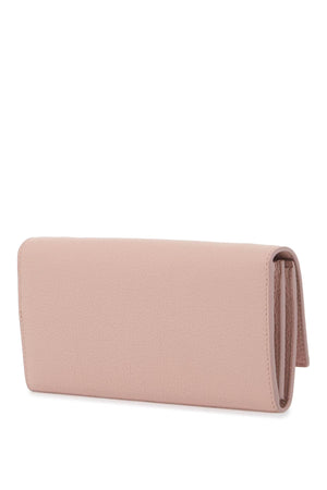 FERRAGAMO Elegant Mini Leather Clutch with Silver Hook Detail