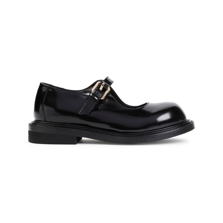 MOSCHINO Elegant 3cm Heel Leather Loafers